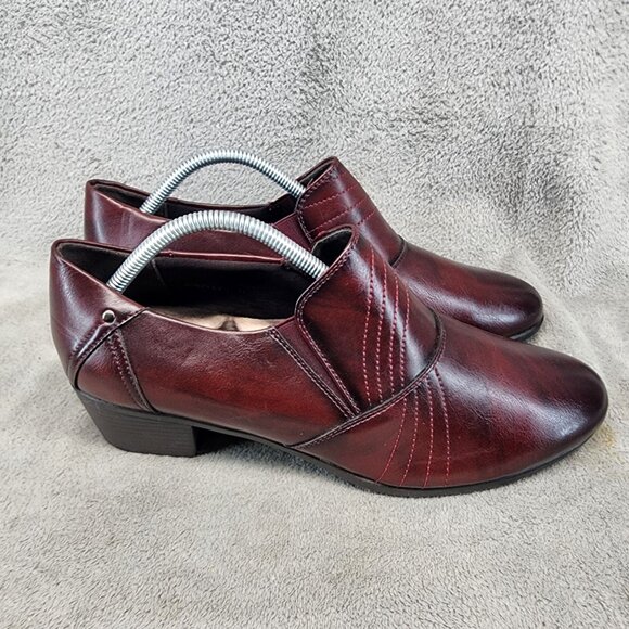 Rasolli Shoes Womens Size 11 Red Faux Leather Slip On Ankle Boots *NWOT* main image 9
